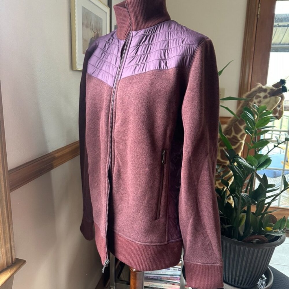Marmot Sweater Fleece Jacket, XL, EUC, Burgundy/Wine